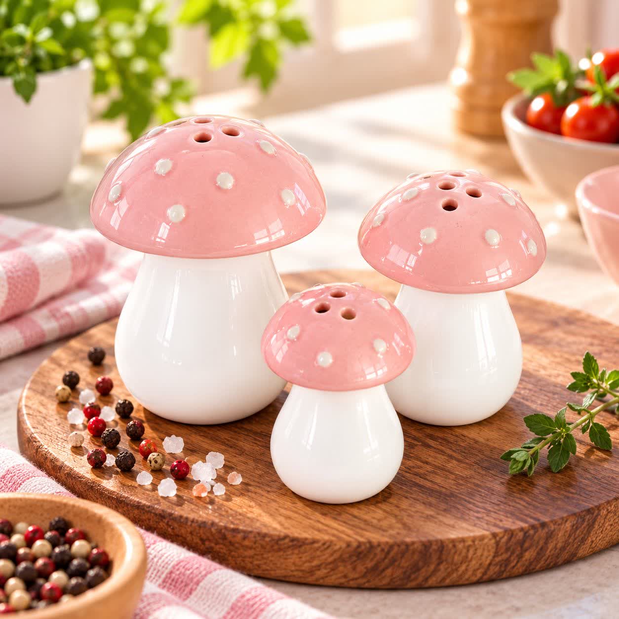 نمکپاش سرامیکی قارچ 3 عددی