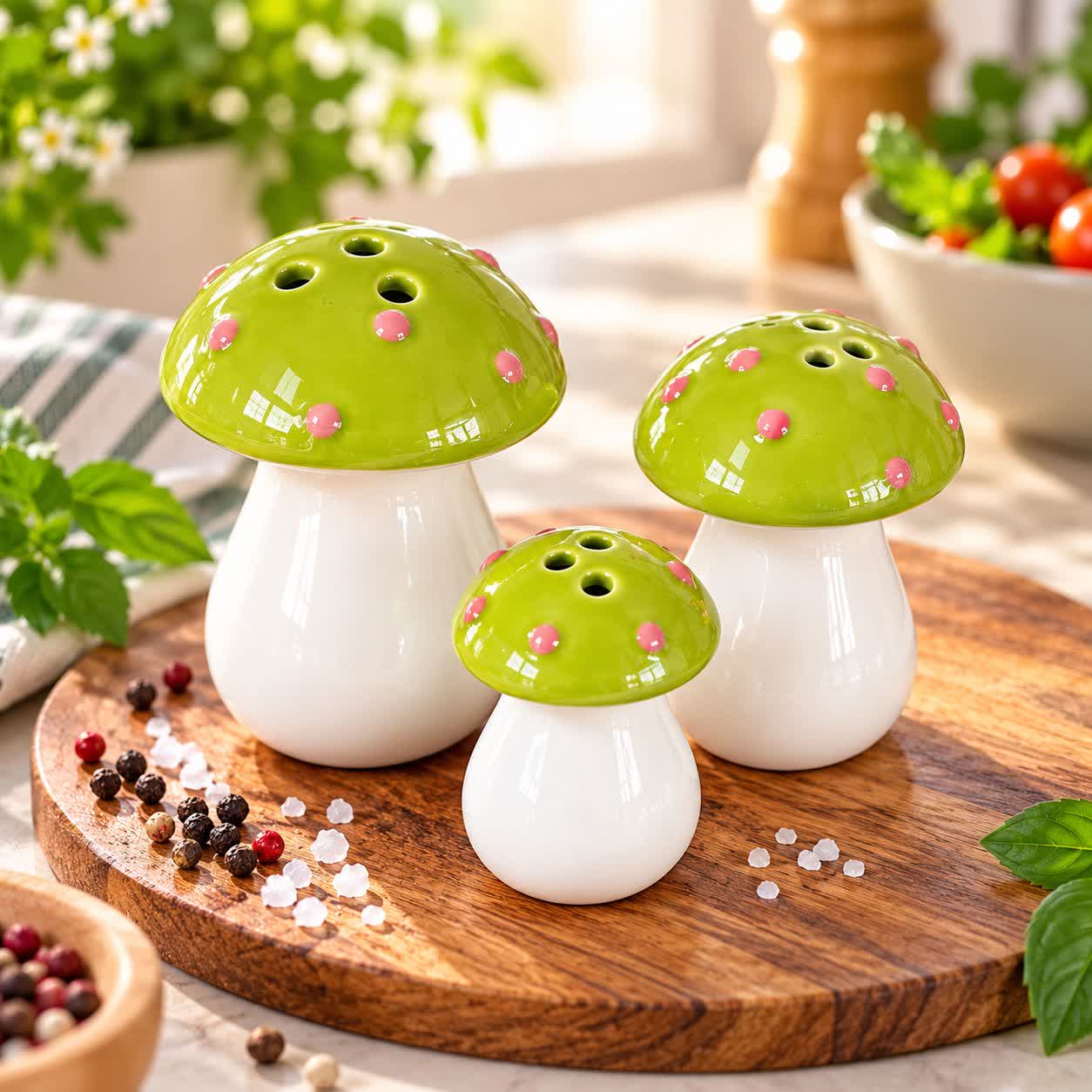 نمکپاش سرامیکی قارچ 3 عددی