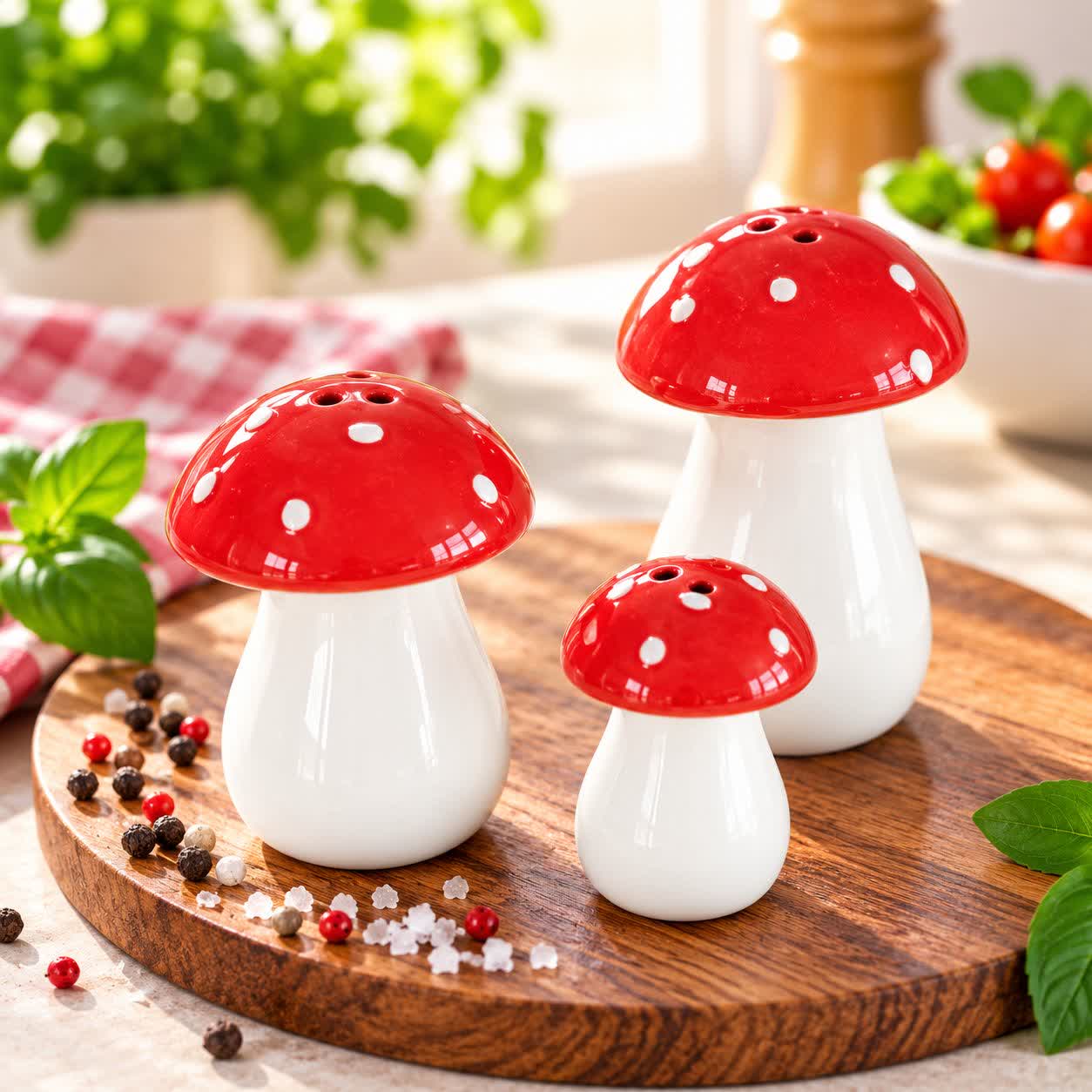 نمکپاش سرامیکی قارچ 3 عددی