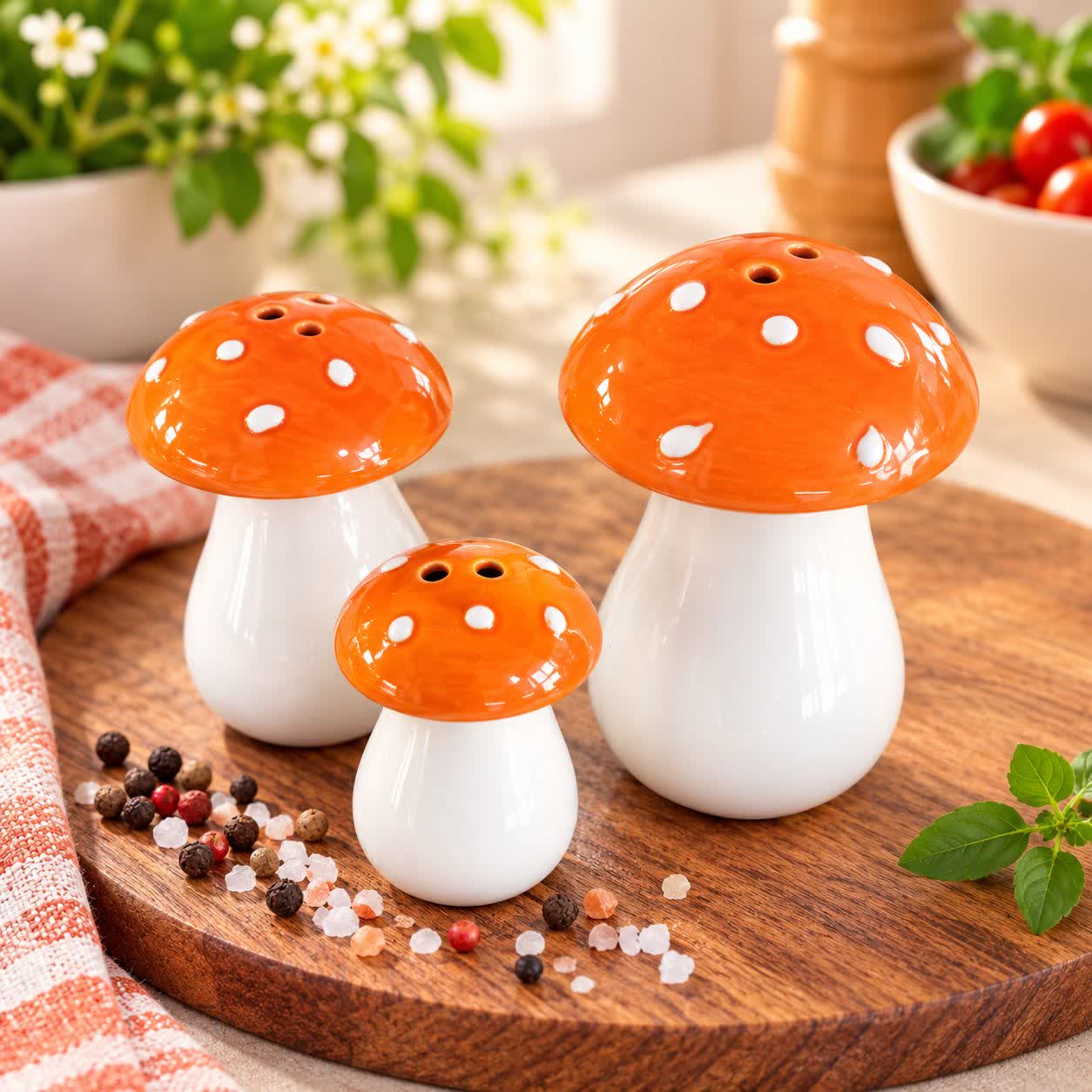 نمکپاش سرامیکی قارچ 3 عددی