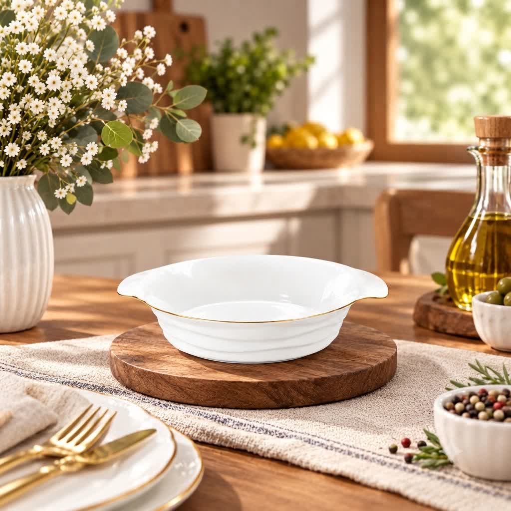 تابه چینی هافمن لب طلا لیمون کوچک