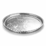 سینی استیل گرد لبه دالبر قطر 49