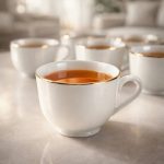فنجان چینی تقدیس لب طلا
