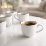 فنجان قهوه چینی تقدیس لب طلا
