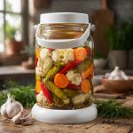 بانکه ترشی پایه دار 3 لیتری کاجین