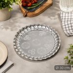 سینی استیل گرد لبه دالبر قطر 30
